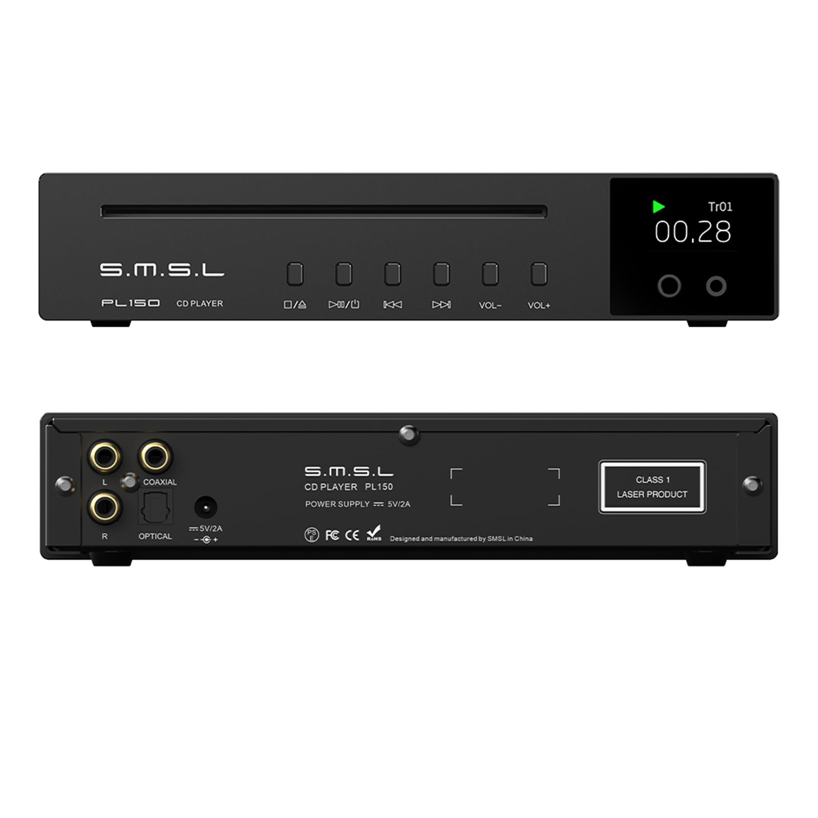 S.M.S.L PL150 Premium Portable CD Player Remote Home Or Car Supports 8cm & 12cm CDs 4.4mm & 3.5mm Headphone Output-image-48