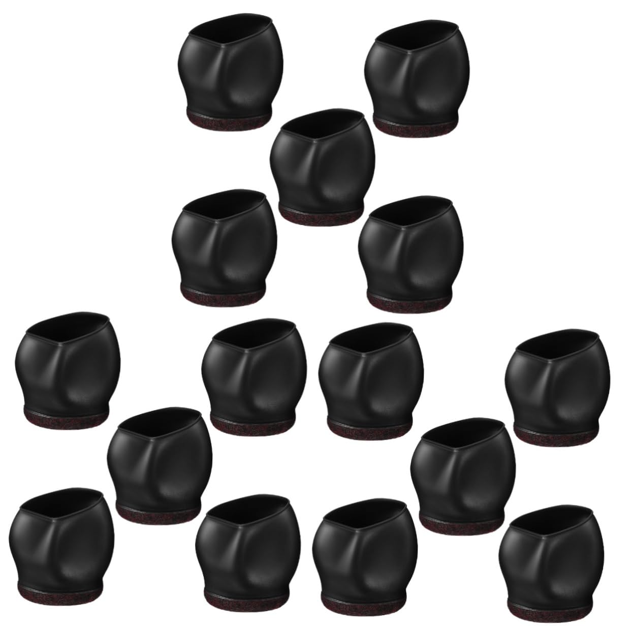 DOITOOL 15pcs Chair Caster Covers for Office and Dining Rolling Chair Wheel Stoppers Leg Protectors Made of Material