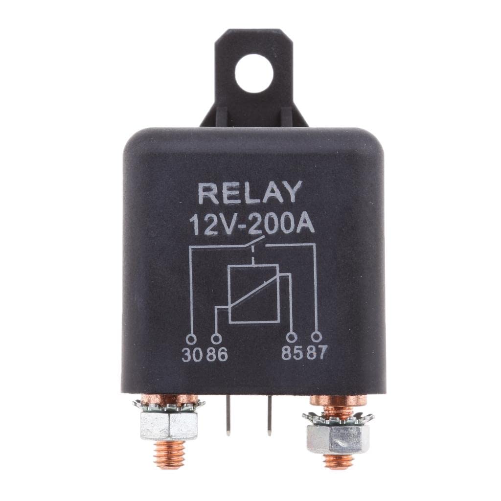Wowobjects® 12V 200A Normally Open 4 Pin Relay Heavy Duty Automotive Marine Split Charge