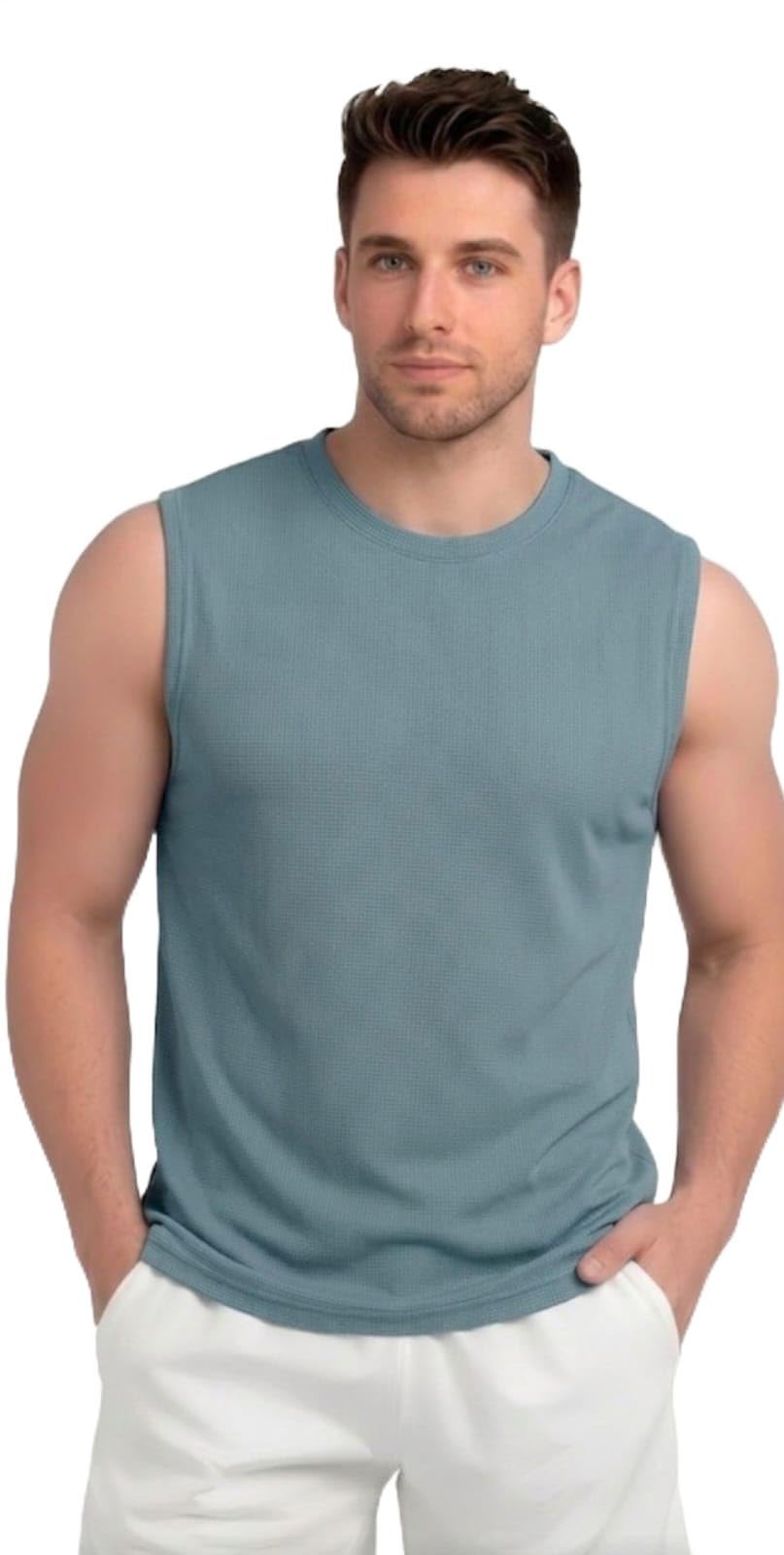 esoroucha Men’s Round Neck Sleeveless Vest for Sports Gym Workout Fitness & Casual Wear-picture-30