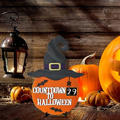 Wooden Pumpkin Shape Halloween Countdown Calendar for Desktop Ornaments - image 5