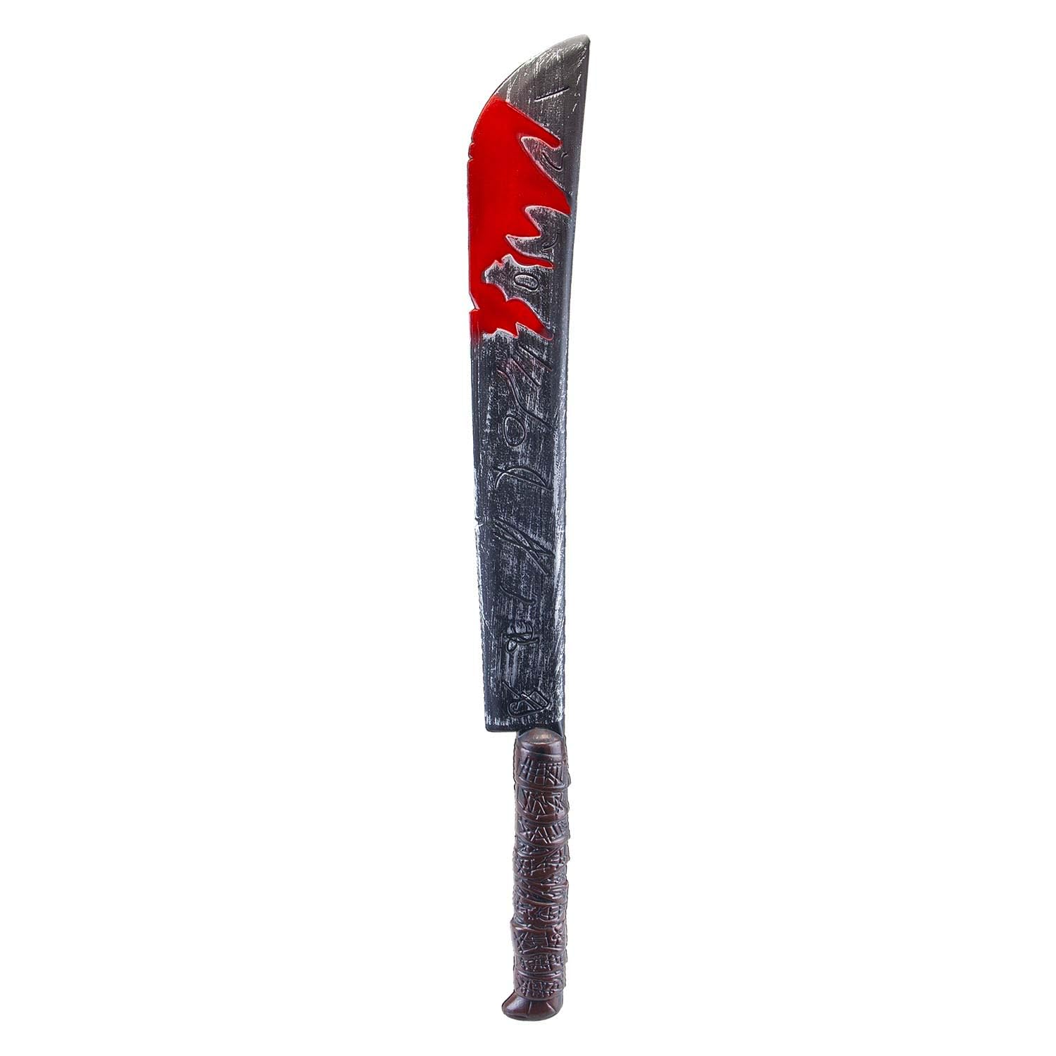 Vfm E-Store Grey - Long Bloody Knife Halloween Prop Halloween Party, Trick Or Treat Spooky Halloween Parties, Creepy, Fright, Costume, Fancy Dess Accessories And Props - 74. 5Cm