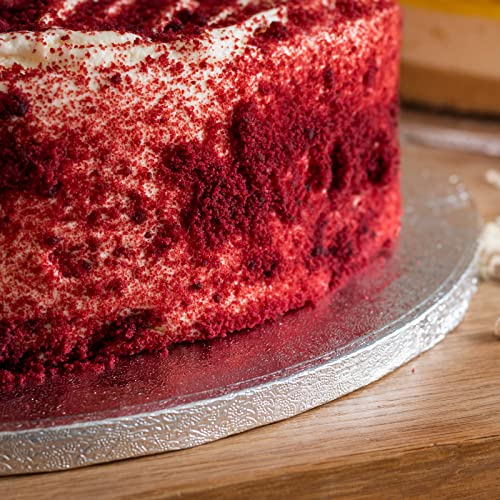 Satinara 12" Cake Boards, Luxury Cake Drums, Silver Foil Covered, 12mm thick - 12 inch Round (Pack of 5) - Image 5