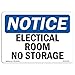 OSHA Notice Sign - Electrical Room No Storage | Aluminum Sign | Protect Your Business, Construction Site, Warehouse & Shop Area | Â Made in The USA