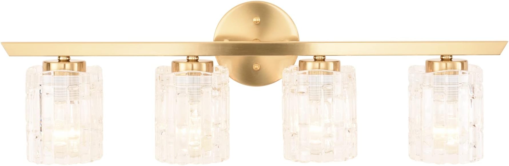 ALICE HOUSE28" Vanity Light Over Mirror, 4 Light Wall Lighting, Brushed Brass Bathroom Lights, Contemporary Coastal Bathroom Lighting, ETL Listed, AL2218-W4