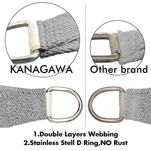 Image of KANAGAWA 8'x12' Sun Shade Sail Gray Curved Rectangle