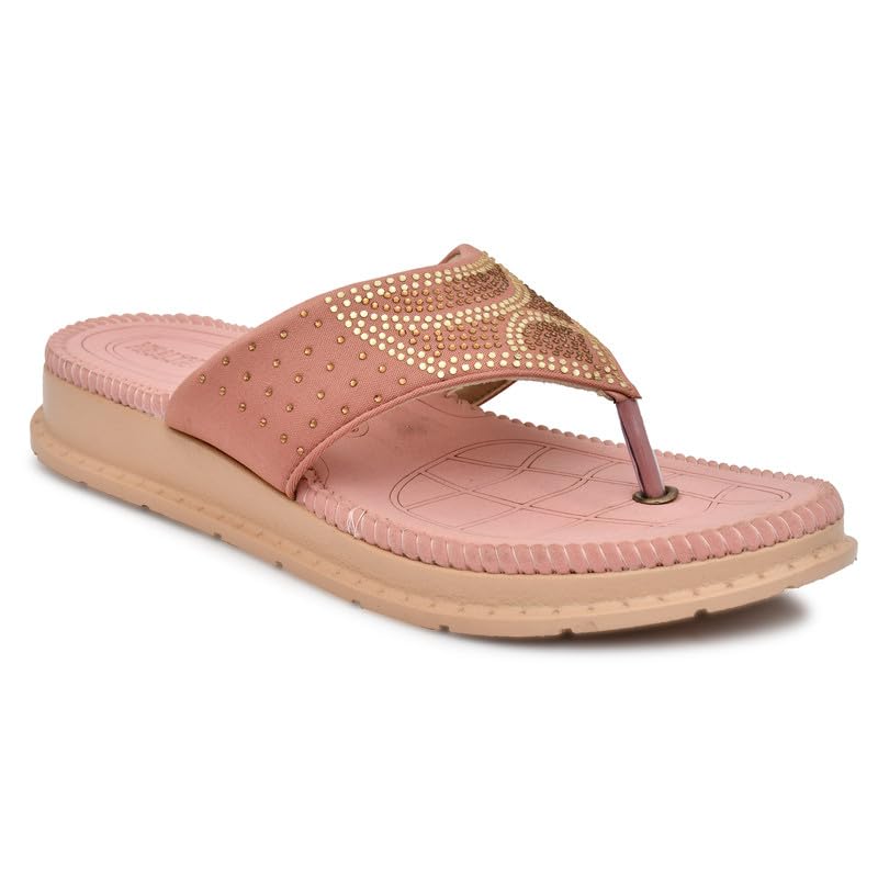 Image of HEALTH FIT Diabetic & Orthopedic with Super Extra Soft Ortho Care Anti-Skid Doubleu Flip-Flops for women Slippers /Doctor Chappal & Footwear HF329