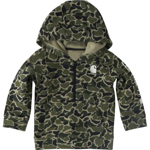 Carhartt Kid's CA6735 Long-Sleeve Half-Zip Camo Sweatshirt - Boys