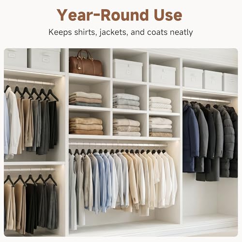 Image of StorageWorks Wooden Coat Hangers, 20 Pack Wood Clothes Hanger for Closet