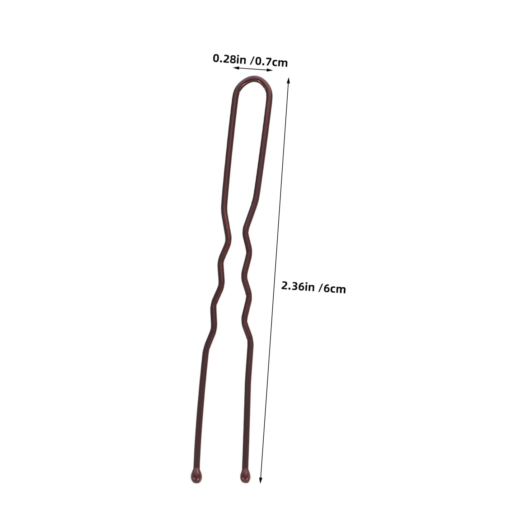 CALLARON 600 Piezas conjunto de pinzas para el cabello alfileres de palo de pelo de metal pasador de pelo francés horquillas para moños planchar Café