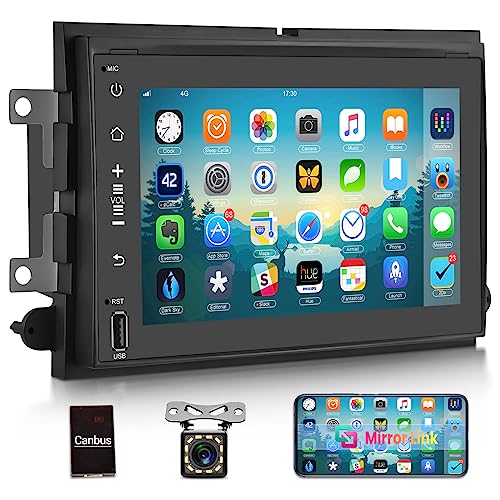 [1G+32G] Android 13 Car Radio for Ford F150 F250 F350 Fusion Edge Explorer Taurus Freestar, 7 inch Touch Screen Ford Stereo, Bluetooth/SWC/EQ Audio/1080P
