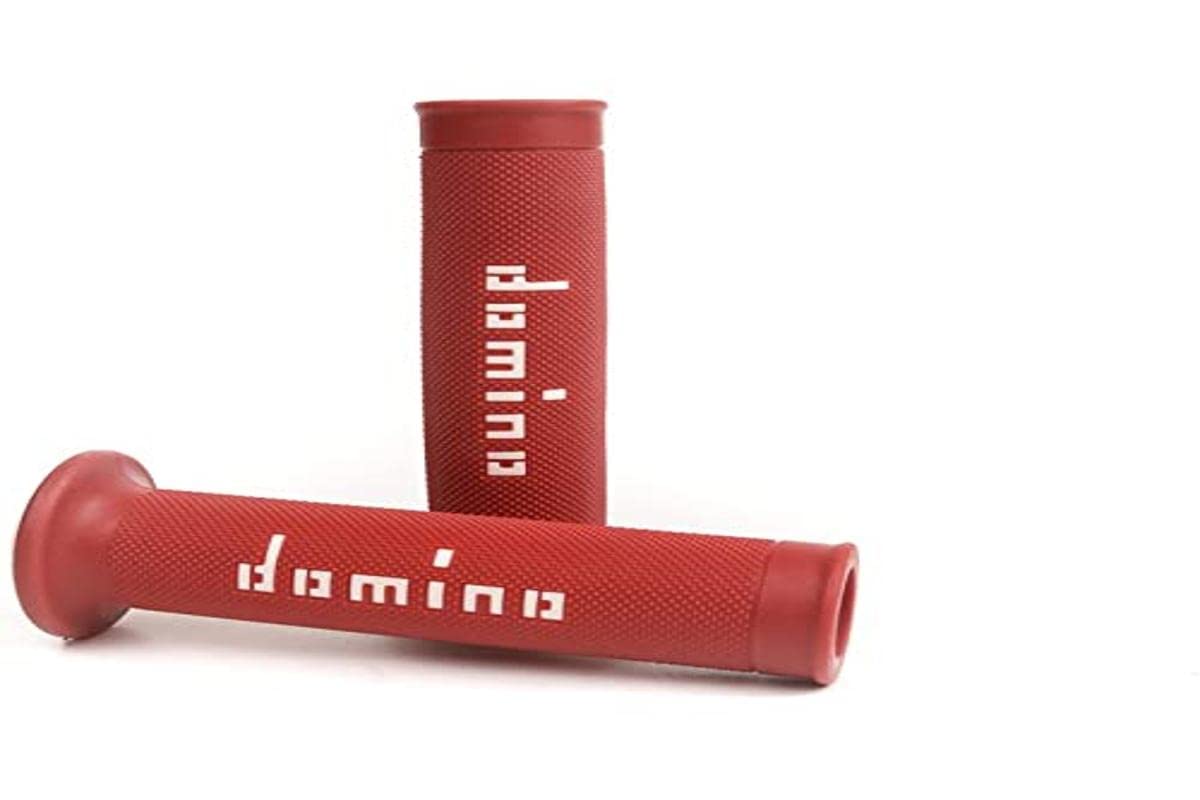 Domino A010 Motorcycle Road Racing Dual Density Handlebar Grips Fluro Black