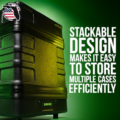 gator shure cases system solution series wireless system solution case 4 - holds 4 systems sh-wsys-case4