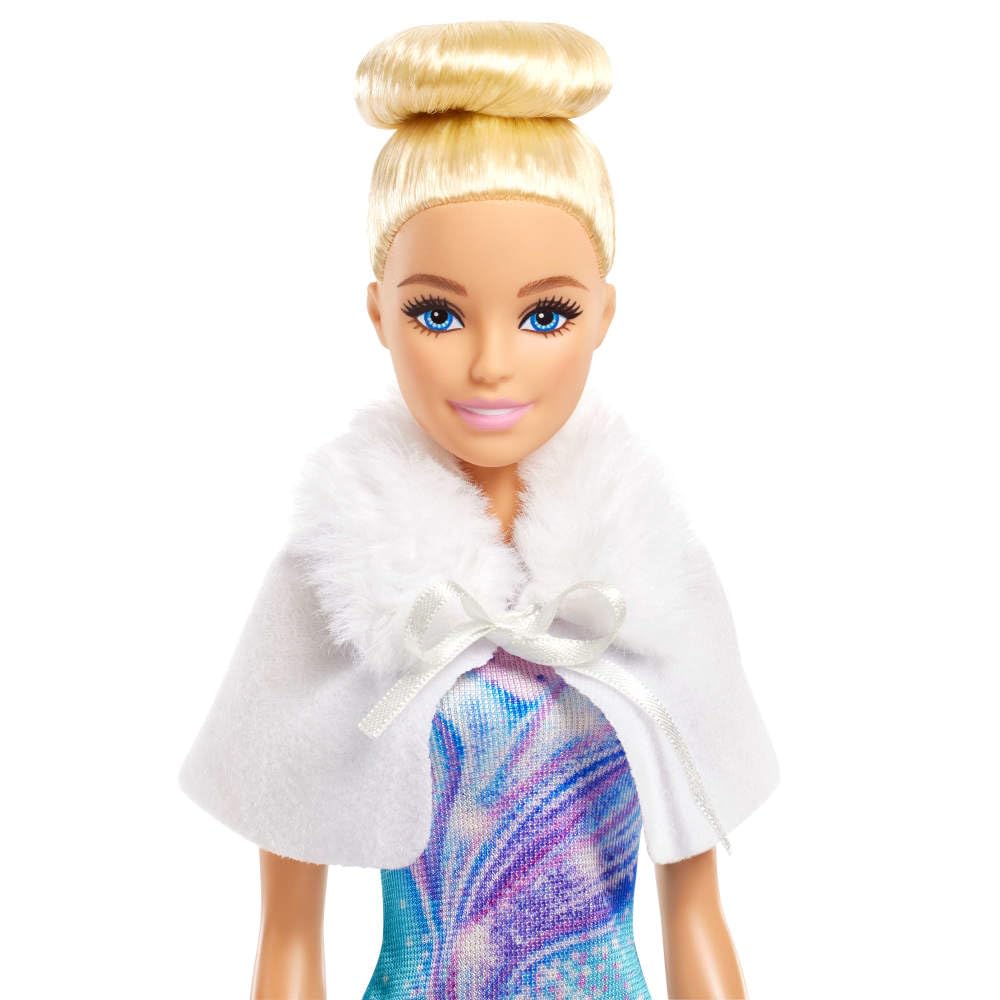 Barbie JKB48 Pink Passport Canada Ice Skating Doll with Spinning