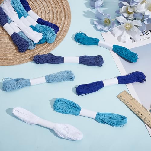 Hilo Sashiko FREEBLOSS 12pzas 100% algodón 20m colores miniatura 5