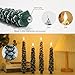 MUMCHASI 4 Pcs Flameless Taper Candles, Christmas Tree Candles with Remote, Battery Operated Candlesticks, Flickering LED Window Candlelights Real Wax Christmas Candlesticks H9.45,11.4”Green