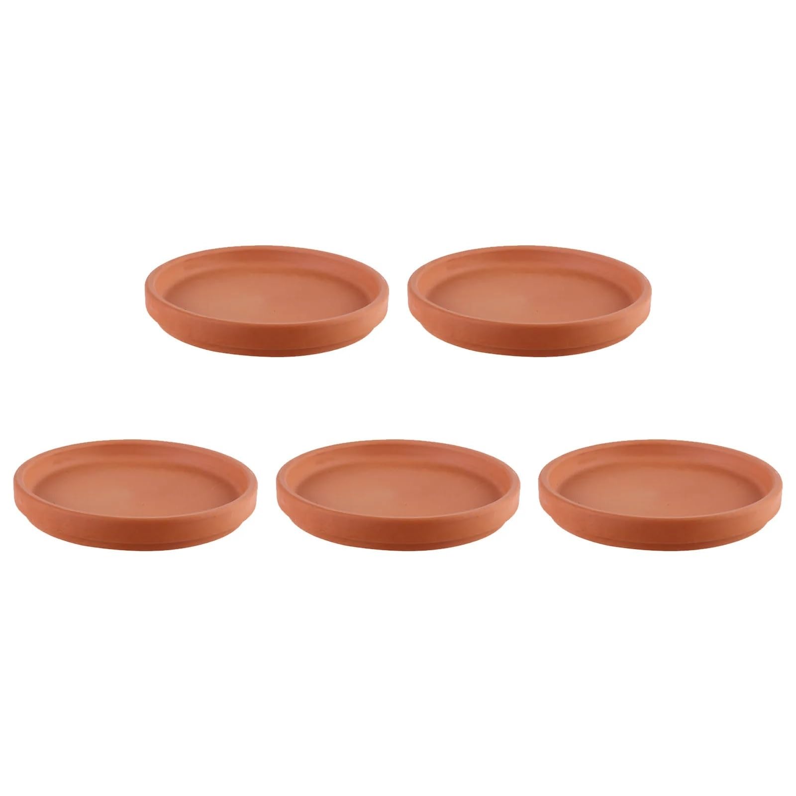 ZHSOAO 5pcs Terracotta Flowerpot Trays For Garden Pot