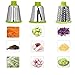 Dachenus Cheese Grater Rotary Cheese Grater,Versatile Cheese Shredder,Blades for Shredding, Grating, Slicing,Cheese Shredder with Suction Base and Cleaning Brush Kitchen Gift (green)