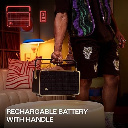 Image of JBL Authentics 300, Portable Smart Home WiFi Speaker & Music Streaming,Upto 8Hrs Playtime, Voice Assist & Bluetooth Connectivity,Automatic Calibration,Compatible with Google Home & Alexa