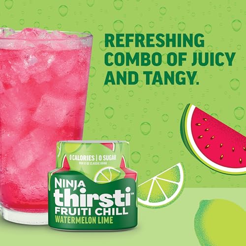 Image of Ninja Thirsti Flavored Water Drops, Watermelon Lime, Zero Calories | Zero Sugar, 12oz drinks, 3 Pack, Compatible with All Ninja Thirsti Drink Systems - WC1000, WC2000 & WC3000 Series, WCFWTLIAM