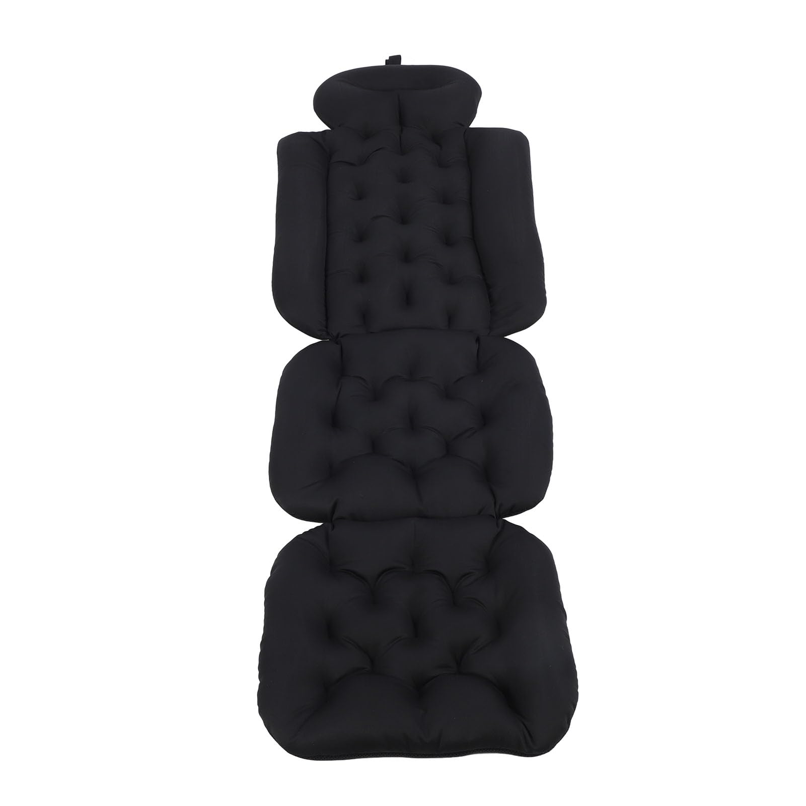 Cuscino da Bagno per Tutto il Corpo, Cuscino per Vasca da Bagno con Ventose Antiscivolo, for Adulti (BLACK)
