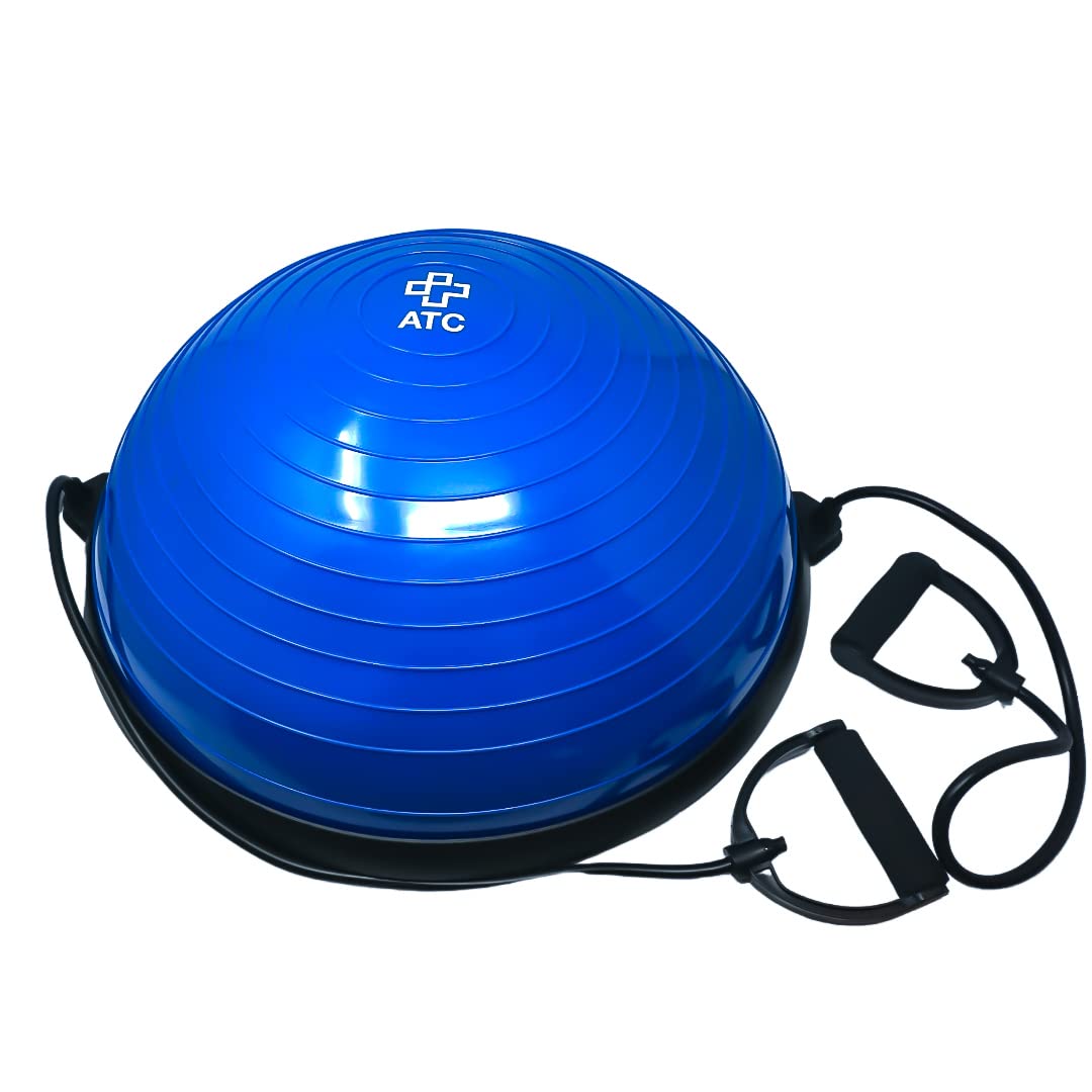 ATC Handels GmbH Balance Board Ball con fasce di resistenza e pompa, per fitness, yoga, ginnastica, fisioterapia o riabilitazione