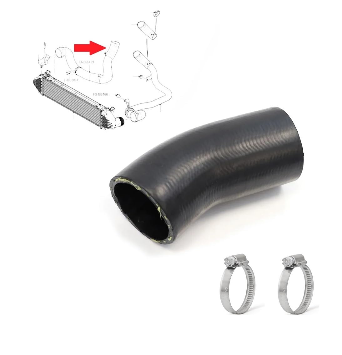 Tuyau Durite Intercooler Pour Land Rover Freelander 2 2.2 TD4 LR002589 LR066429