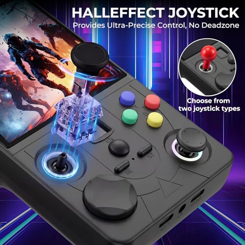 Image of R36s Pro Retro Handheld Game Console, 4.0in IPS , 64GB Preloaded with 40000+Classic Games, Portable Game Console,30 +Game Emulator, Linux System,3500mah Rechargeable Battery (64G Black1)