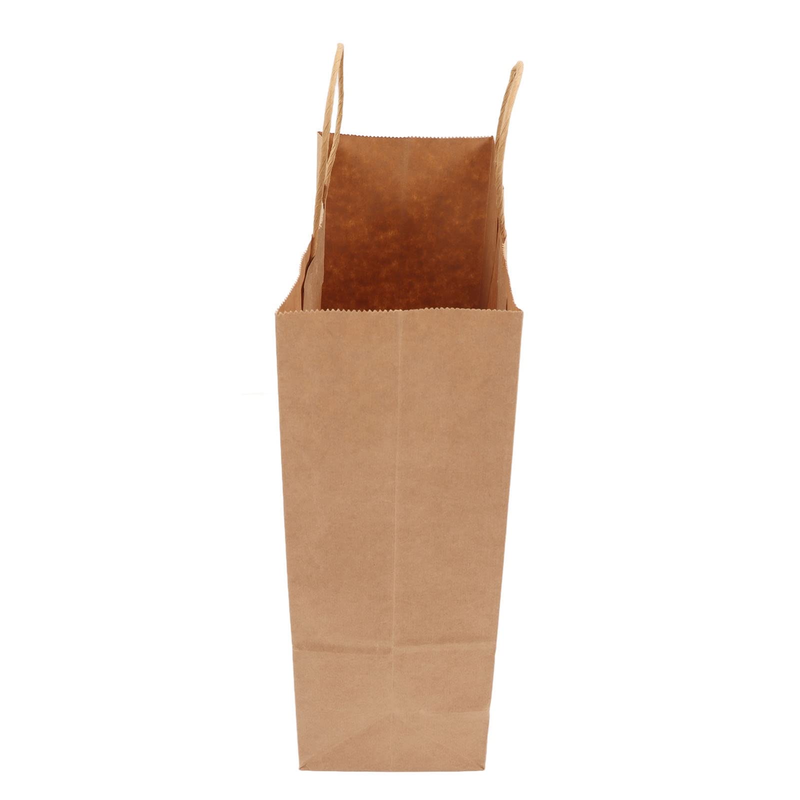 BAFOVY Torba Papierowa Kraft z Uchwytem, ​​50 szt. Torby na Zakupy Kraft Wielokrotnego Użytku do Pakowania żywności, Papierowe Torby na Prezenty o Dużej Pojemności z płaską powierzchnią dla Domowych