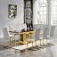 Black Table With 8 White Chairs