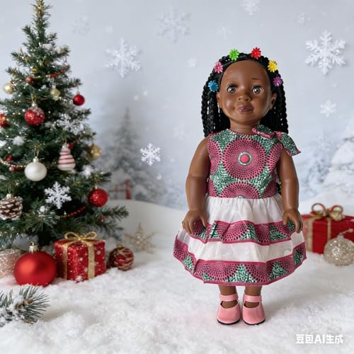 Muñeca afroamericana de 18 pulgadas con vestido de bailarina miniatura 4
