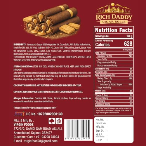 Image of Oblivion Rakhi with Chocolate for Brother - Round Shape Rakhi with Biscolata Filled Cream Cigar Rolls, Silver Color Coin, Greeting Card & Tilak Set - Traditional Raksha Bandhan Combo (K1 1109+CG-C)