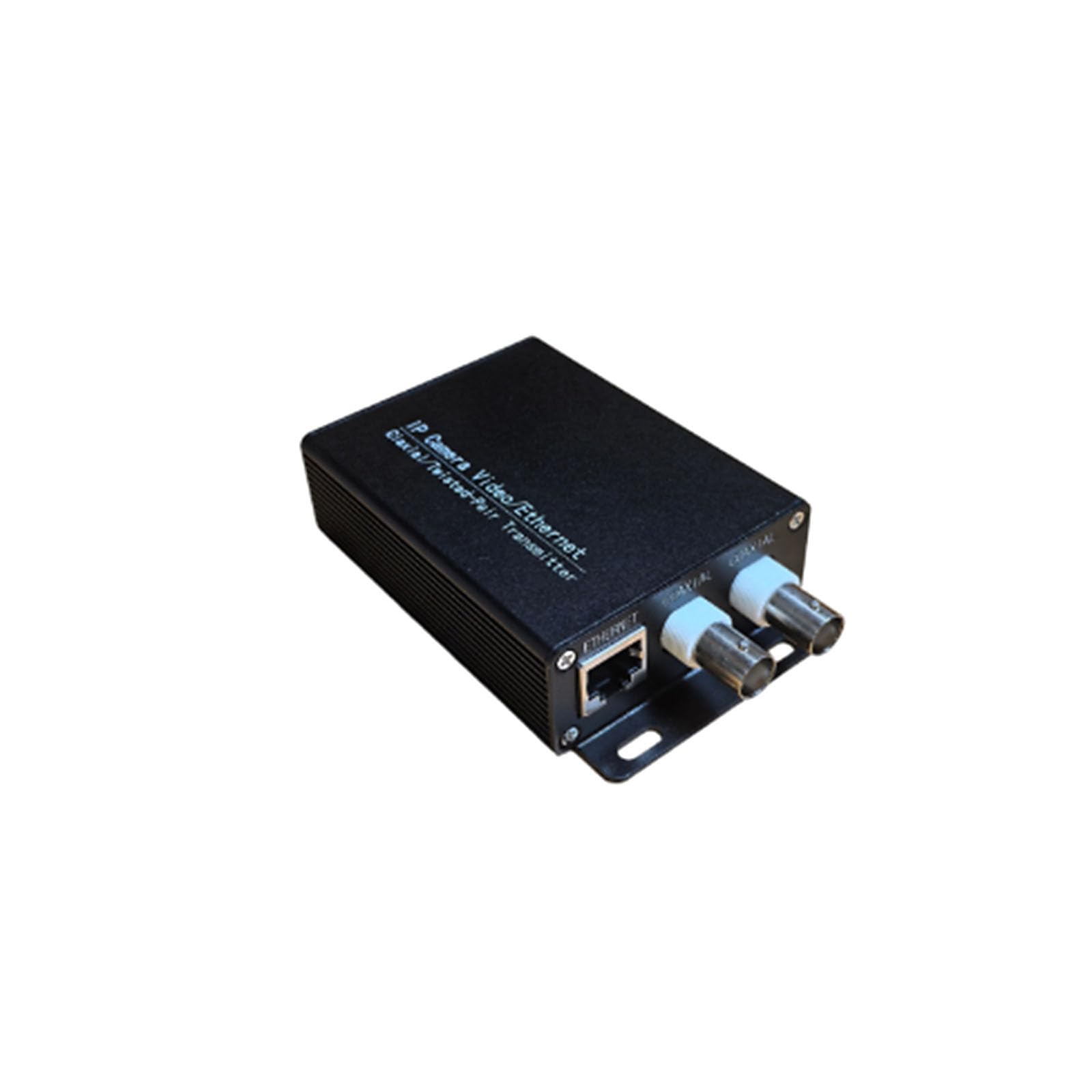 Juego de extensor coaxial de cámara de seguridad para equipos de instalación, conexión de video Ethernet con carcasa de metal negro, juego de dos conectores coaxiales