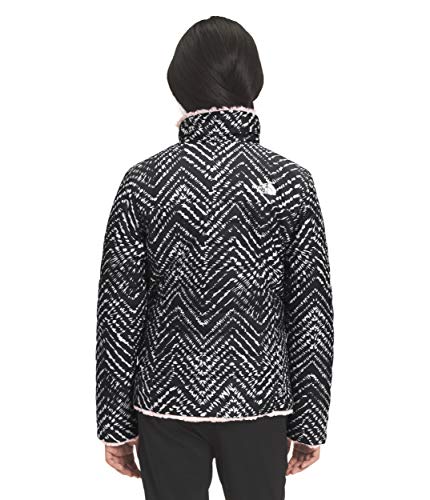 Image of THE NORTH FACE Girls' Reversible Mossbud Swirl Jacket, TNF Black Shibori Chevron Print, L