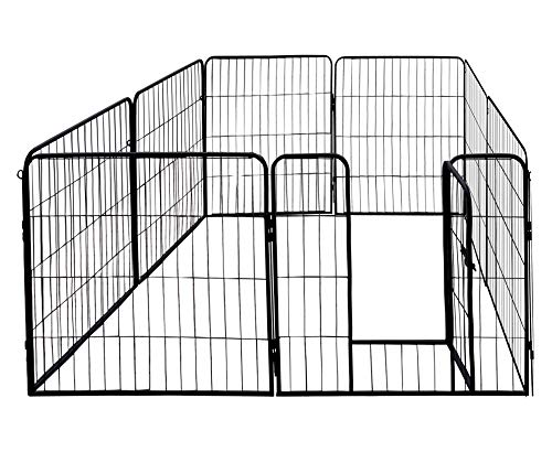 Petigi Recinto Gabbia Cuccioli Grande per Cani Roditori Animali Pieghevole 3 Taglias Disponibile 8 o 16 Parti, Dimensioni (L x A):80 x 80 cm (8X)