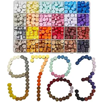 Sealing Wax Beads Set, 600 Pieces Octagon Stamp Seals Wax Sticks Beads Kit Boxed for Wax Stamp Sealing Wedding Invitations Letter Vintage Manuscripts Macaron Colors