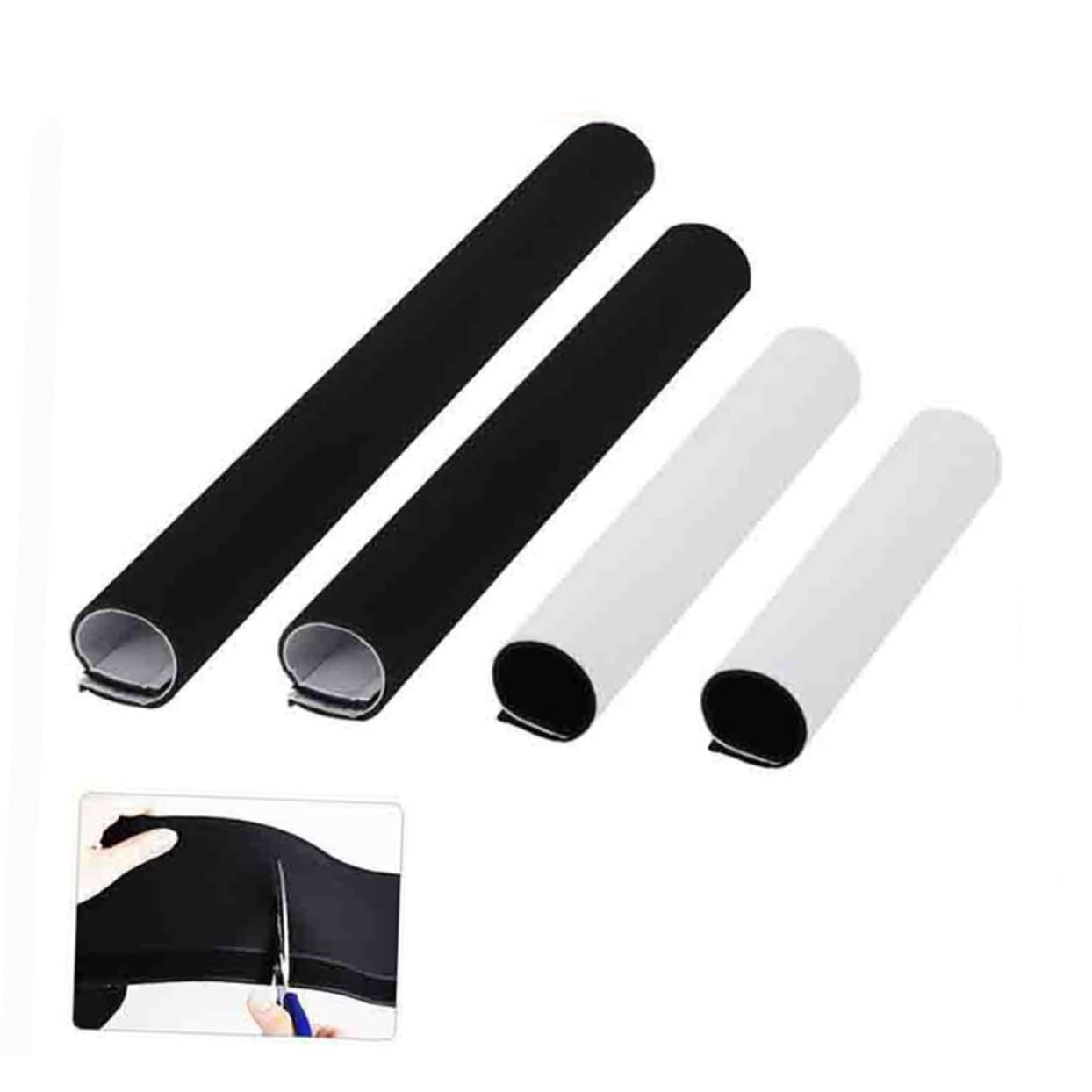 2 Juegos De Fundas Organizadoras De Cables De Neopreno para TV Y Ordenador Protegen Los Cables De Datos Fáciles De Cortar Longitud De 1 M 2 Unidades.
