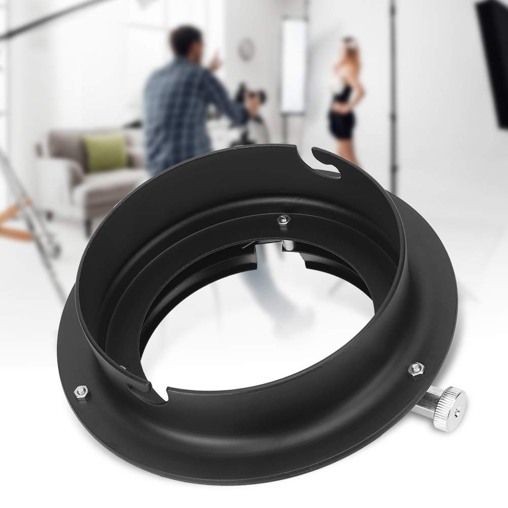 Walfront Anillo adaptador de aleación para la montura Elinchrom a la montura Bowens para luz de flash Softbox