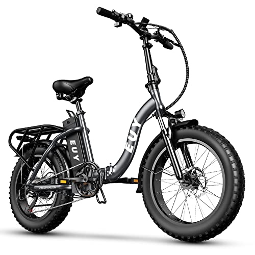 Zbebiko Electric Bike For Adults 750W Motor,30Mph,7 Speed Folding Electric Bike,48V 16Ah Removable Battery Ebike 20"*4"Fat Tire Step-Thru Electric Bicycle With Lockable Suspension Fork #TOP3
