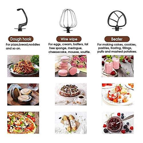 GAOTTINGSD Küchenmaschine Rührgerät Food Mixer - Stand-Mixer Mit 6 Geschwindigkeiten 6,5 Liter Rührschüssel… – Bild 3