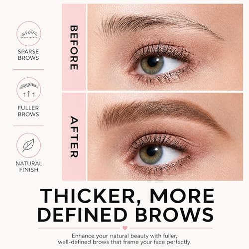 Image of Eyebrow Pencil for Women,Gray Waterproof Brow Pencil, 0.1mm Ultra-Fine Automatic Pencil with Angled Precision Tip & Built-In Spoolie Brush, Long-Lasting Natural Eyebrow Makeup