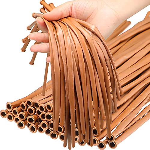 Image of Skylety 50 Pieces Long Balloons 260 Twisting Animal Metallic Latex Balloons DIY Modelling for Birthday Wedding Engagement Magic Anniversary Festival Party Decoration(Rose Gold)