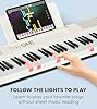 Best Electric Pianos for Beginners: Top 5 Review and Buyer's Guide 16 The ONE Smart Keyboard COLOR 61 Lighted Keys Piano Keyboard, Electric Piano for Beginners with 256 Tones, 64 Polyphony, Built-in LED Lights & Apps, Supports USB MIDI/Headphones (White) #1