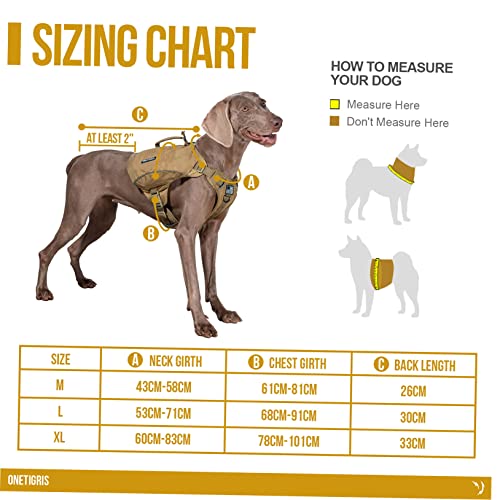 OneTigris CAMELUS Hunderucksack Reißen Camping Wandern Hundebackpack für M/L Größe Hunde (L, Coyote Braun)