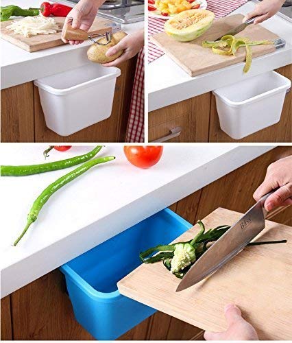 Flipco The Cabinet Basket Wastebaskets, Multifuctional Hanging Trash Can Waste Bins Garbage Containers for Cabinet/Car/Bedroom/Bathroom, Plastic 3