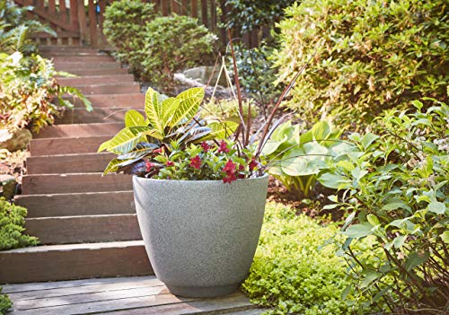 Southern Patio 20" Metro Poly-Resin Planter, Monzonite - Thumbnail 4