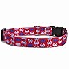 Yellow Dog Design Blue Crabs Dog Collar 1″ Wide and Fits Neck 18 to 28″, Large
