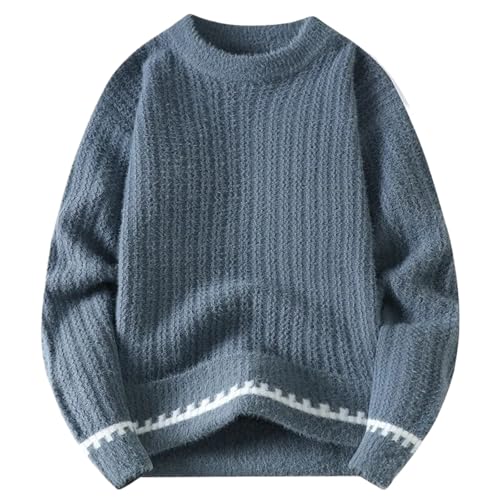 Autumn Winter Men's Trend Sweater Casual Solid Color Warm Sweaters Men