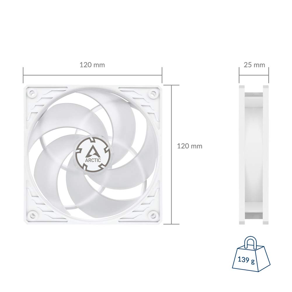 ARCTIC P12 PWM Ventola PC 120 Mm - Tecnologia PWM, Pressione Statica Ottimizzata, 200-1800 RPM, Silenziosa - Foto 7