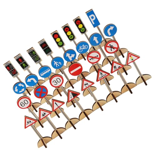 Panneaux de signalisation routière iplusmile jouet éducatif en bois pour apprendre le code de la route